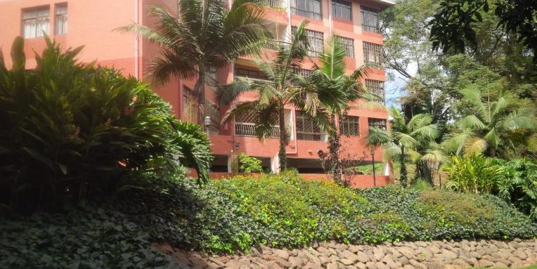 Balconies overlooking lawn