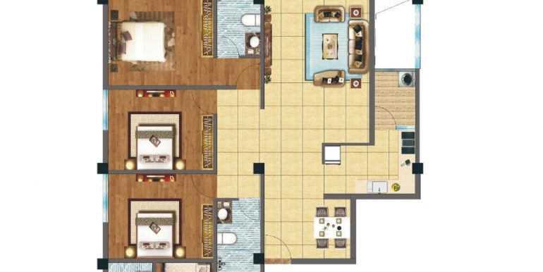 Kindaruma 3 bedroom plan